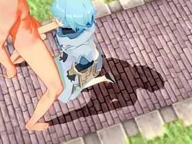 Genshin Impact Yaoi - Tartaglia x Chongyun HardSex - Sissy crossdress Japanese Asian Manga Anime Game Porn Gay porn gay japanese chubby