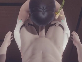 Genshin Impact Yaoi - Venti Arcont Blowjob with POV (uncensored) - Japanese asian manga anime game porn gay sissy big chinese dick blowjob gay porn