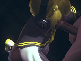 Vocaloid Femboy Yaoi - Can Len swallow this big cock? - Japanese Asian Manga anime game porn gay japan cute gay porn