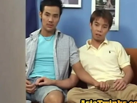 Japanese twink dick blowing before bareback doggy sex gay porn pinoy orgy