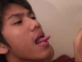 Cocksucking Asian twinks have bareback duo before pissing chinese dominate white gay porn