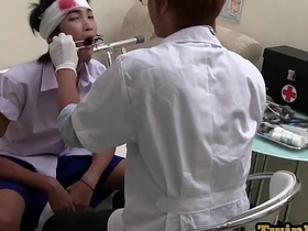 Asian twink fucked in ass and seduced by doctor in office asian baseball gay porn