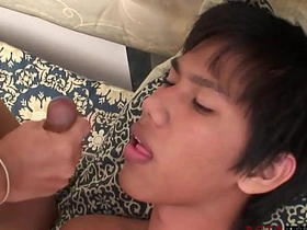 Anal fingered Asian twink breeded by bf after receiving bj japanese outdoor gay porn